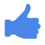 thumb pointing up icon